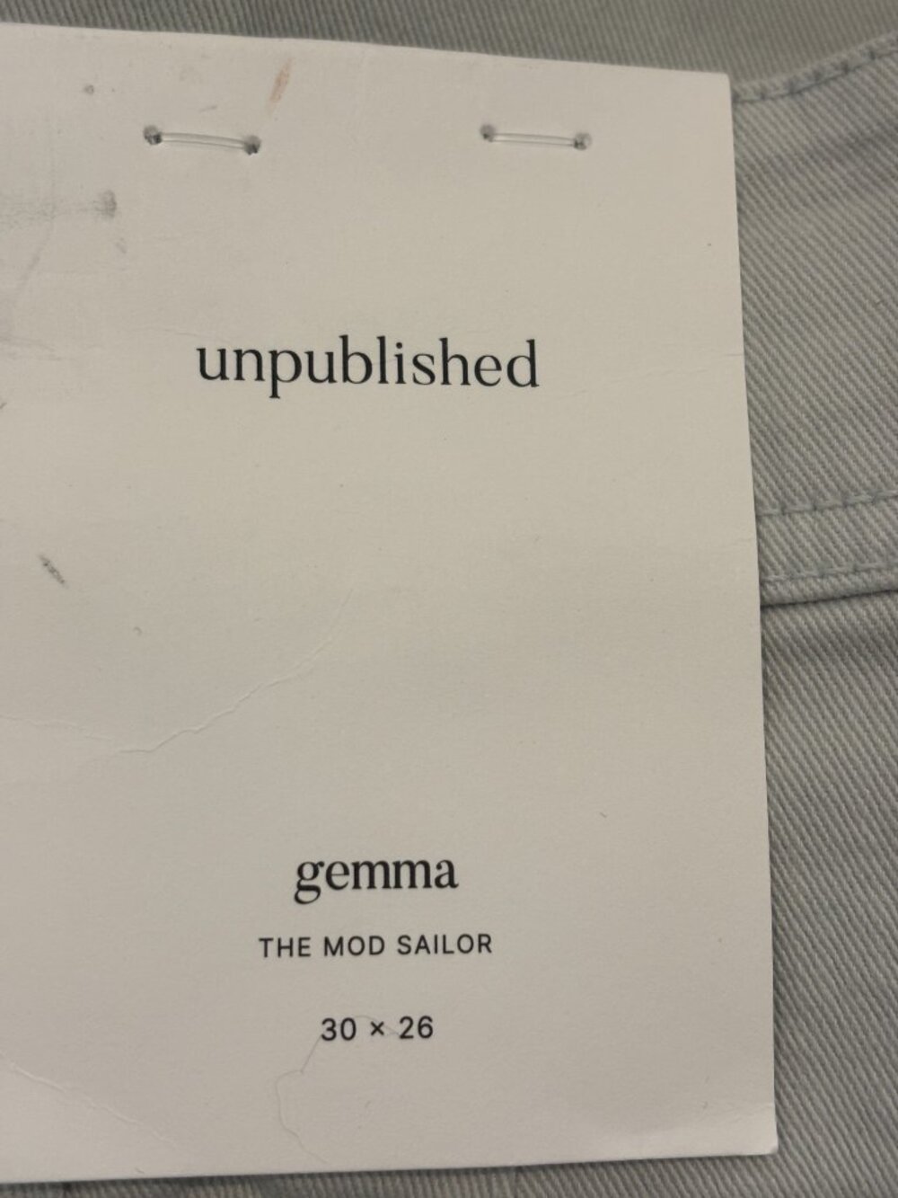 unpublished Gemma Crystal High-Rise Wide Leg Cropped Jeans Size 30/10 NWT - Picture 4 of 7
